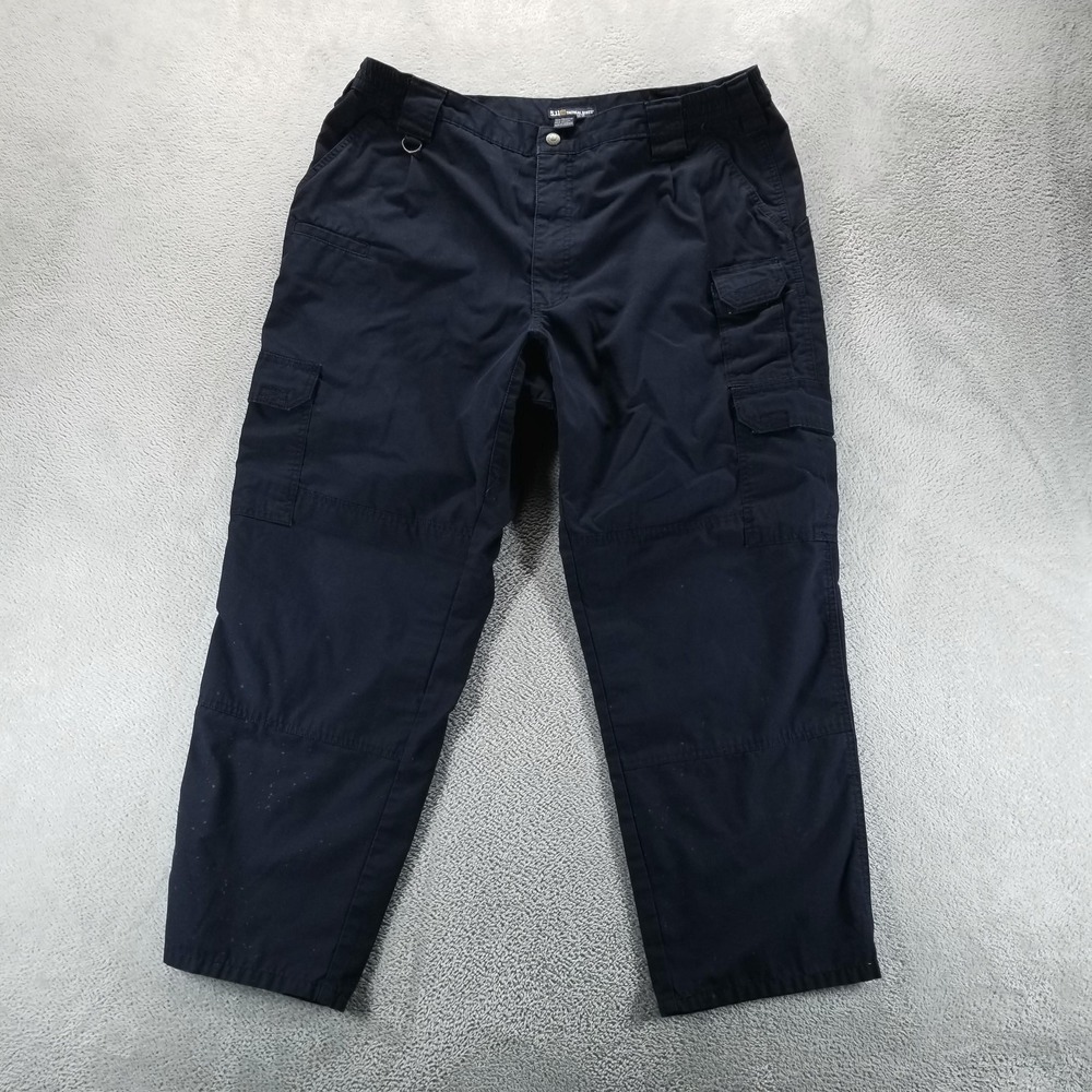 5.11 Tactical Pants Mens 40x30 Blue Cargo Elastic Waist Workwear Outdoor Hiking
